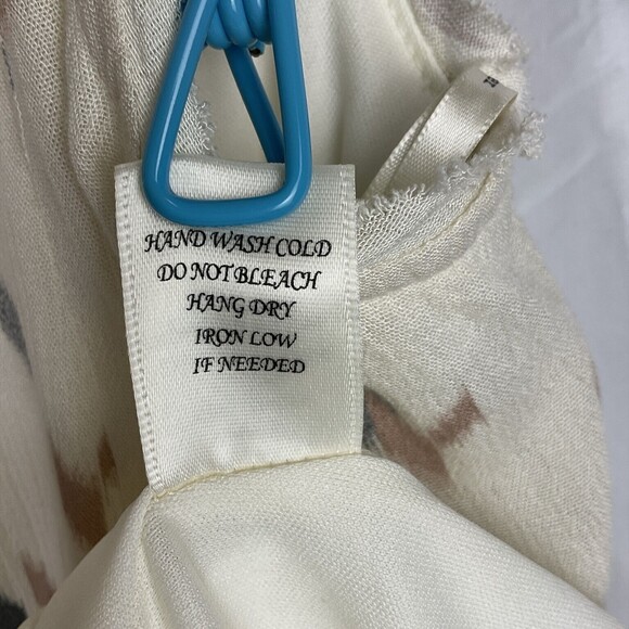 Blu Pepper Dress Flowy Baby Doll Cottage Core Boho Romantic Lined Cream Sz M - Picture 6 of 9